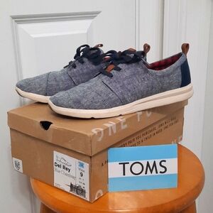 Toms Women's 9 Del Rey Blue Chambray